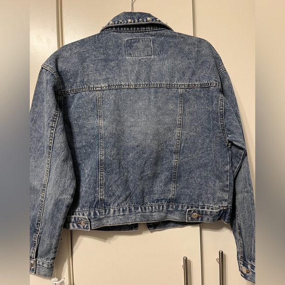 Ci Sono Ladies Pearl & Rhinestone Jean jacket - Picture 3 of 3